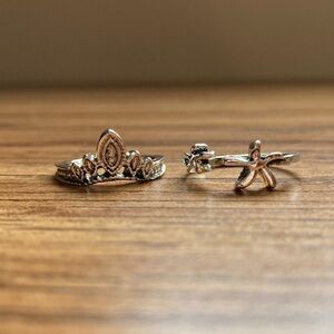 $1 EACH (Sz 4.75ish) Silvertone Costume Jewelry Rings (BUNDLE ONLY)